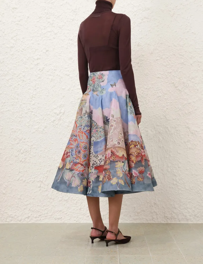 Women Zimmermann Clothing Illustration Godet Skirt Eden Garden