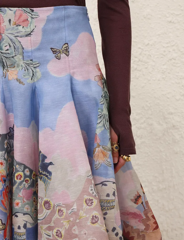 Women Zimmermann Clothing Illustration Godet Skirt Eden Garden