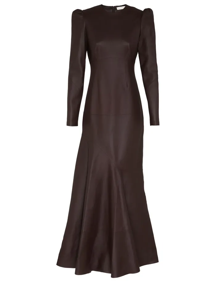 Women Zimmermann Clothing Illustration Leather Dress Mahogany