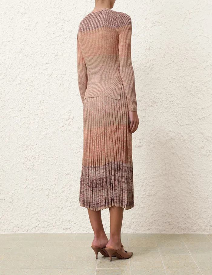 Women Zimmermann Clothing Illustration Mouline Top Pink Multi