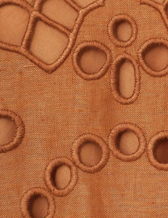 Women Zimmermann Clothing Pop Embroidered Midi Dress Tan
