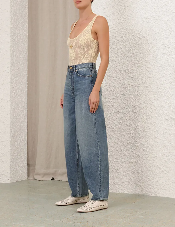 Women Zimmermann Clothing Scoop Neck Bodysuit Tea