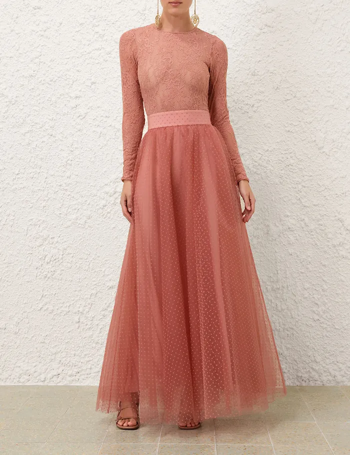 Women Zimmermann Clothing Tulle Skirt Blush