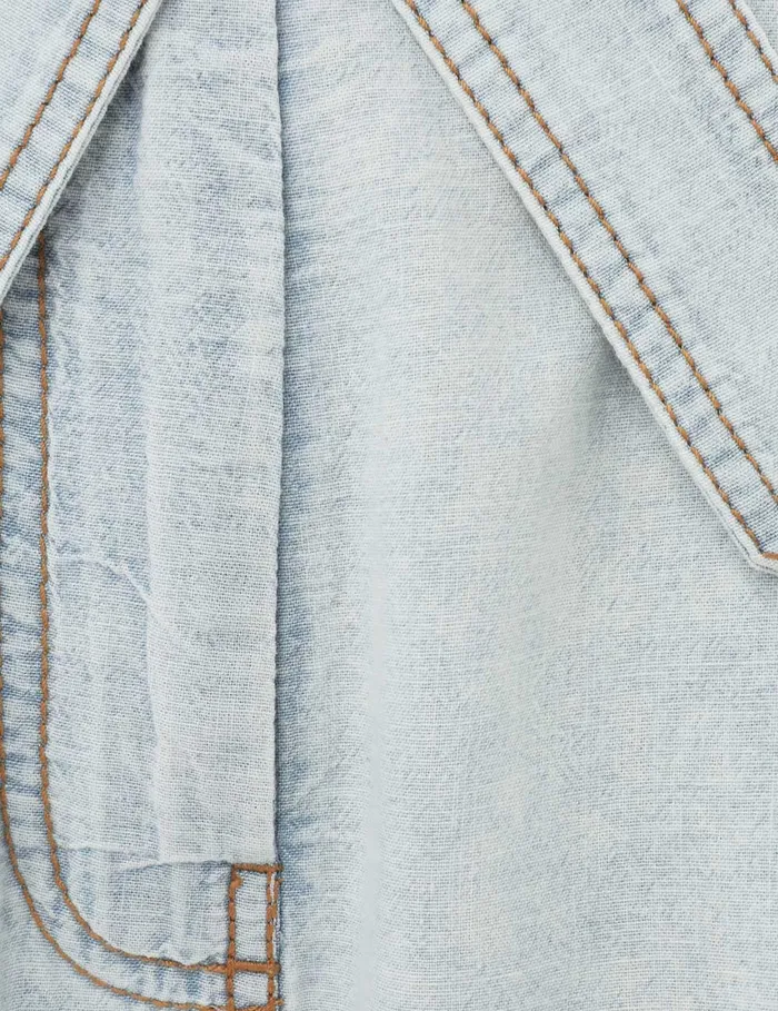 Women Zimmermann Denim Wide Leg Denim Pant Blue Smoke