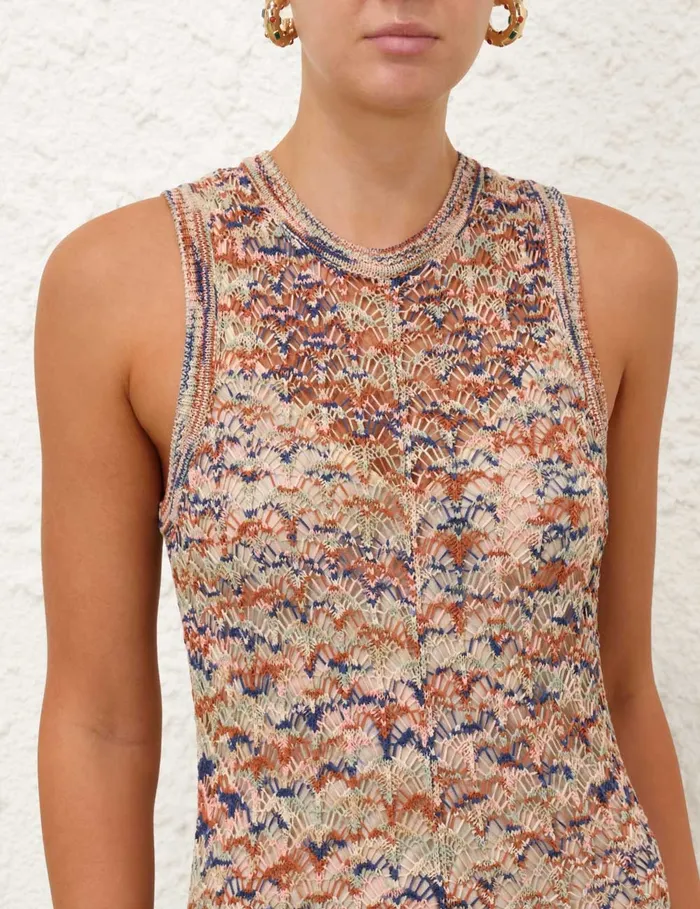 Women Zimmermann Dresses and Coverups Wylie Tank Knit Dress Multi