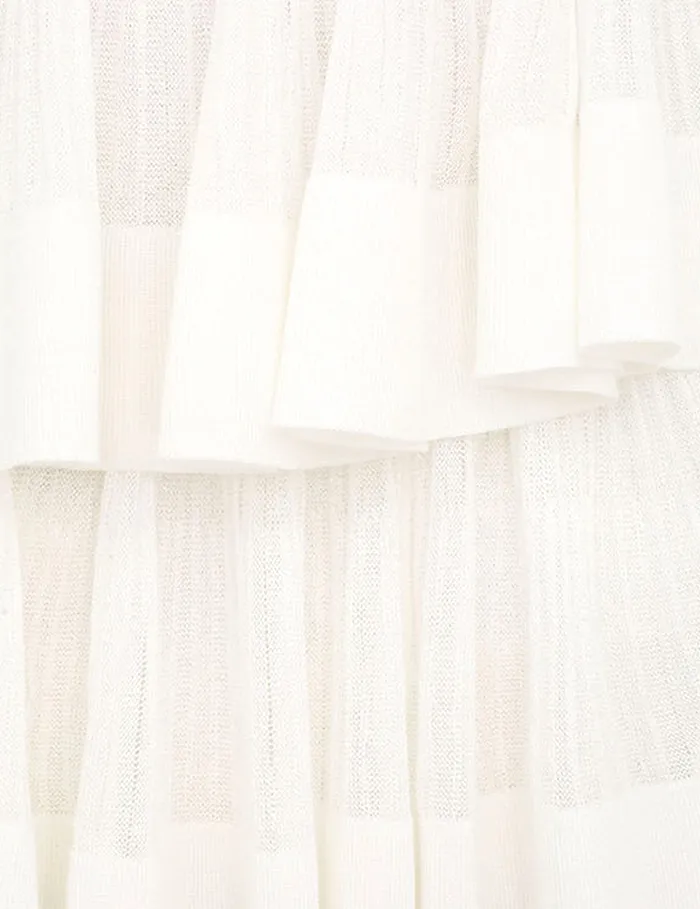 Women Zimmermann Dresses Crush Ruffled Mini Dress Cream