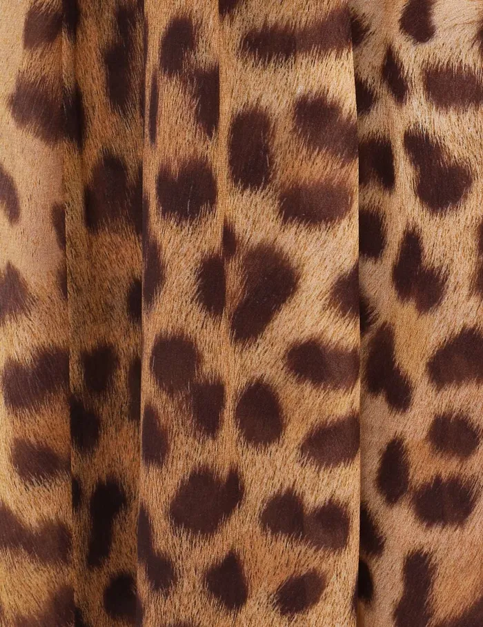 Women Zimmermann Dresses Crush Tie Neck Midi Dress Leopard