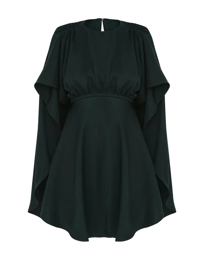 Women Zimmermann Dresses Eden Cascading Mini Dress Bottle Green