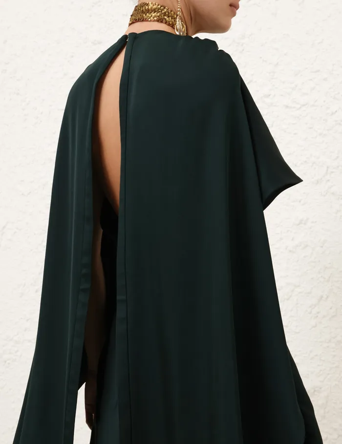 Women Zimmermann Dresses Eden Cascading Mini Dress Bottle Green