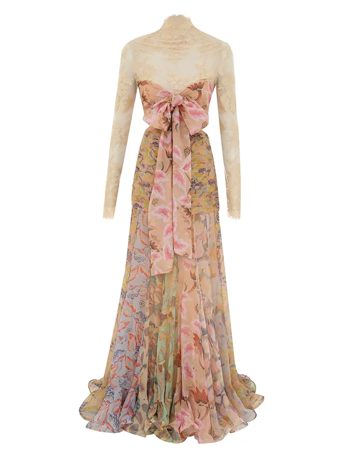 Women Zimmermann Dresses Eden Flounce Maxi Dress Spliced Eden
