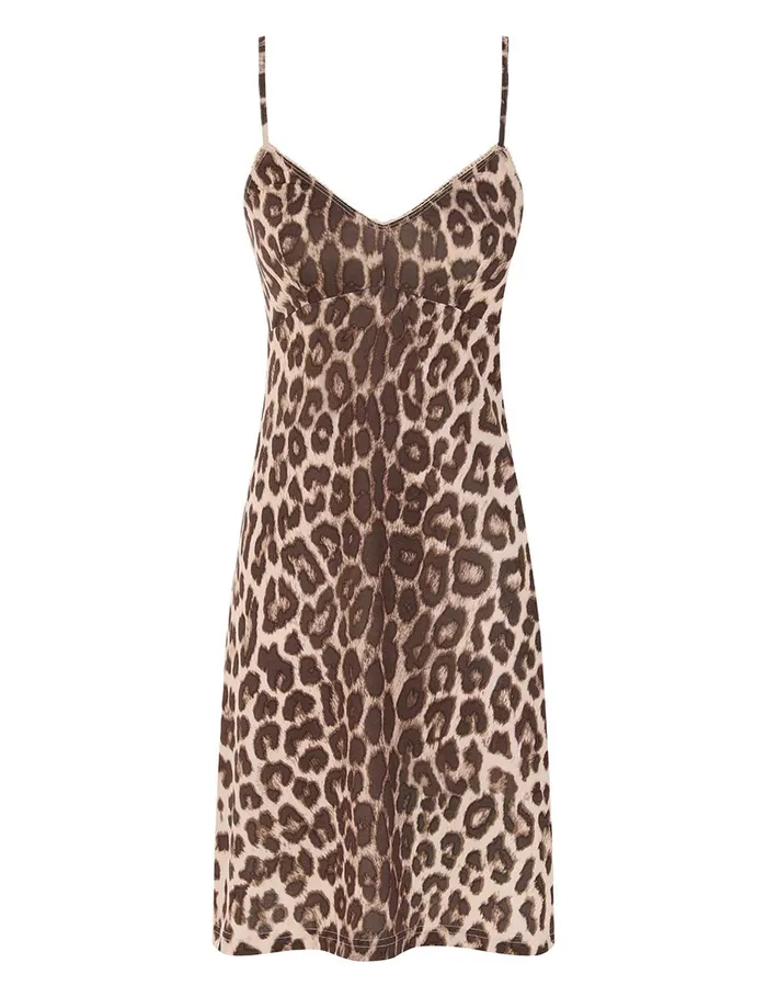 Women Zimmermann Dresses Illustration Sheath Dress Chocolate Leopard