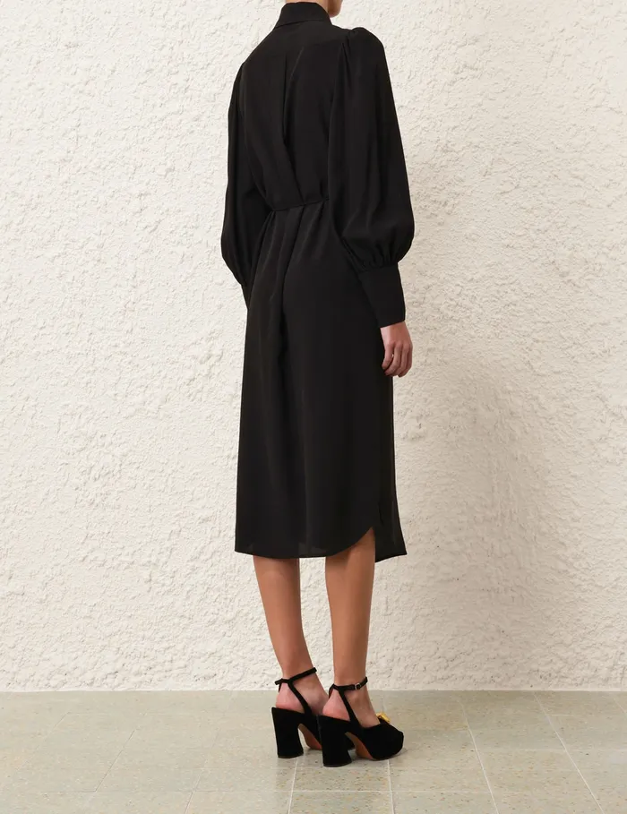 Women Zimmermann Dresses Shirt Midi Dress Black