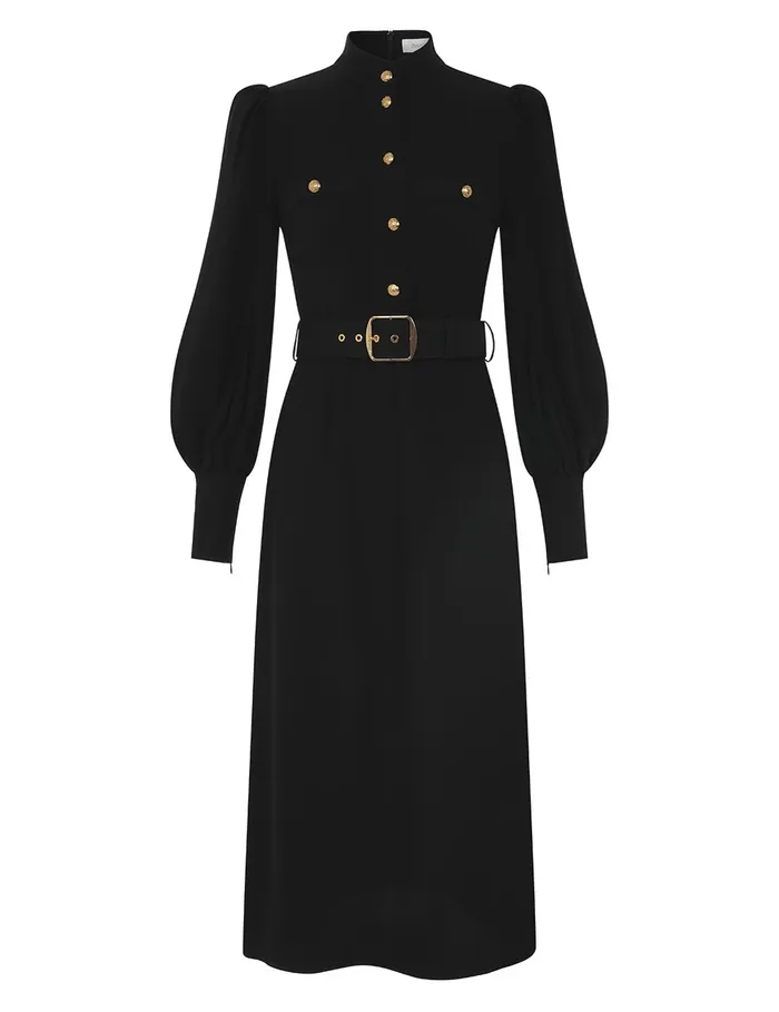 Women Zimmermann Dresses Utility Midi Dress Black