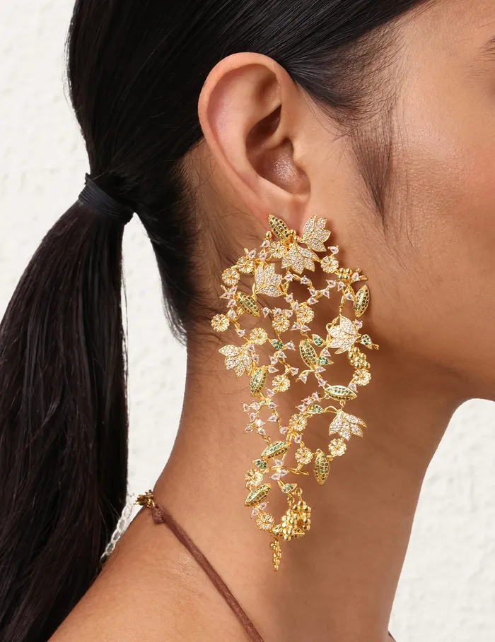 Women Zimmermann Earrings Bloom Drop Earring Goldgreen