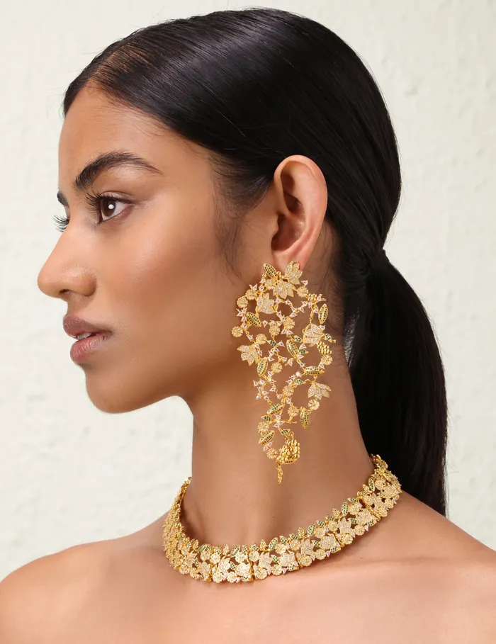 Women Zimmermann Earrings Bloom Drop Earring Goldgreen