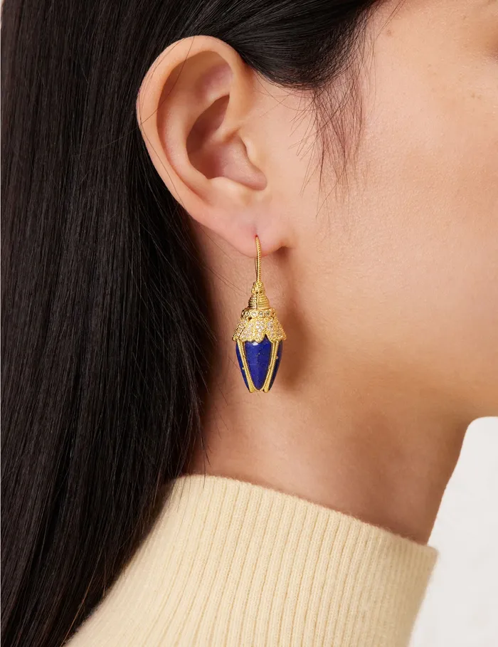 Women Zimmermann Earrings Bloom Teardrops Goldlapis