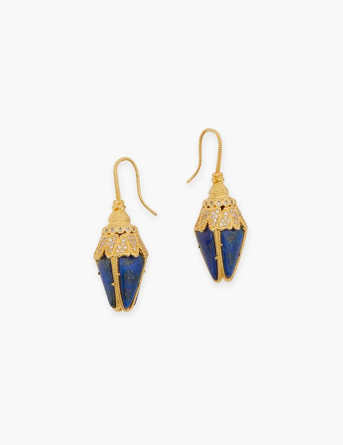 Women Zimmermann Earrings Bloom Teardrops Goldlapis