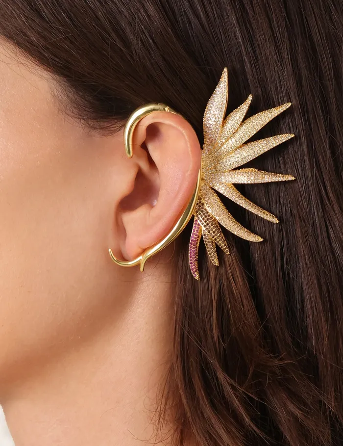 Women Zimmermann Earrings Natura Ear Cuff Gold