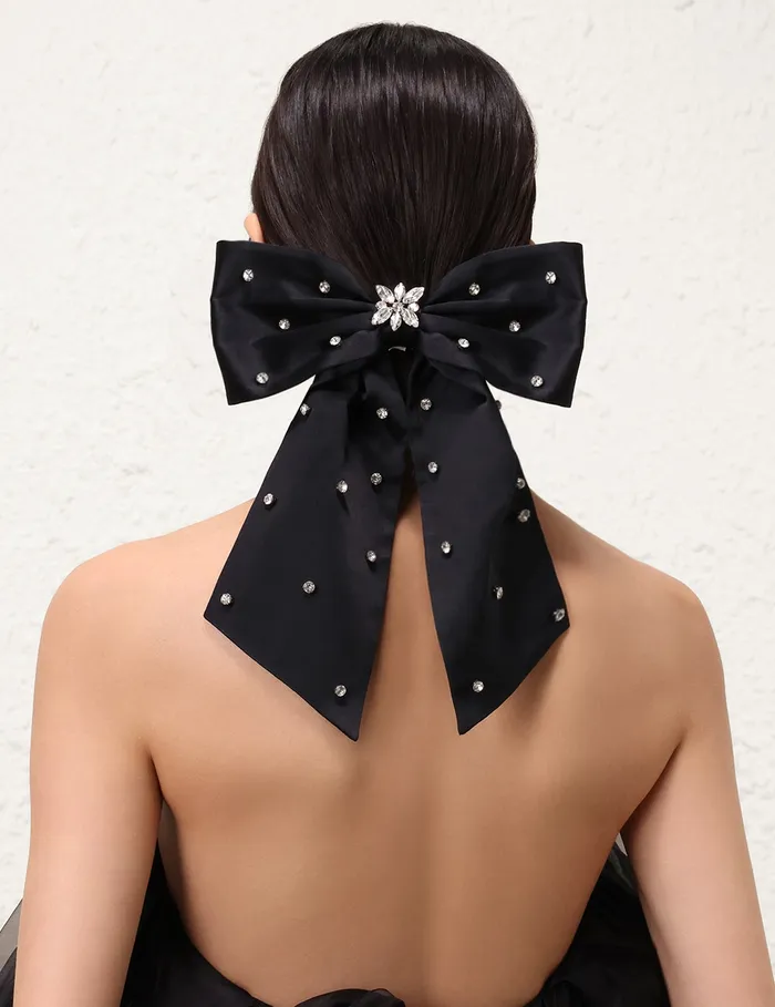 Women Zimmermann Hair Accessories Embellished Bow Scrunchie Black