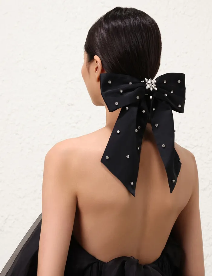 Women Zimmermann Hair Accessories Embellished Bow Scrunchie Black