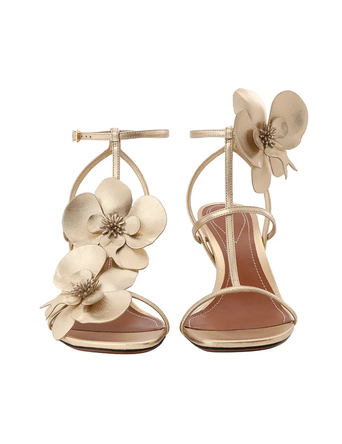 Women Zimmermann Heeled Sandals Orchid Sandal 85 Gold