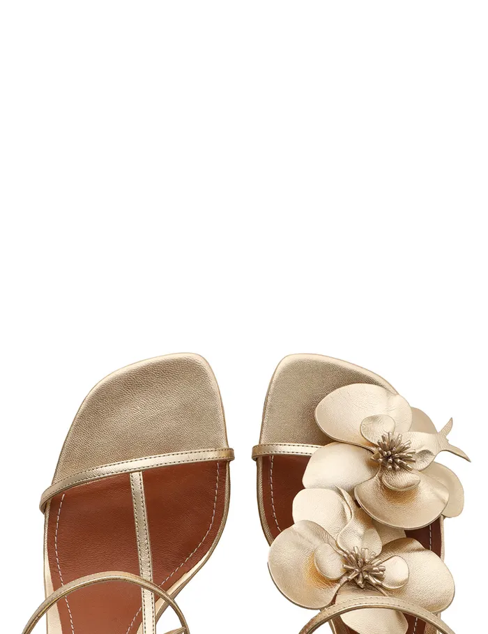 Women Zimmermann Heeled Sandals Orchid Sandal 85 Gold
