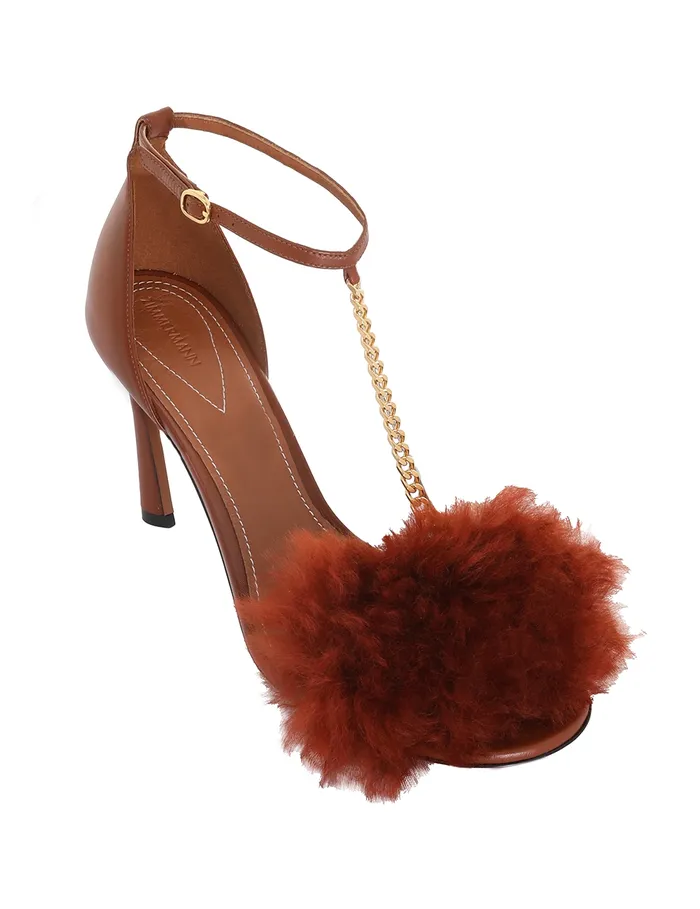 Women Zimmermann Heels Bell Sandal 85 Rust