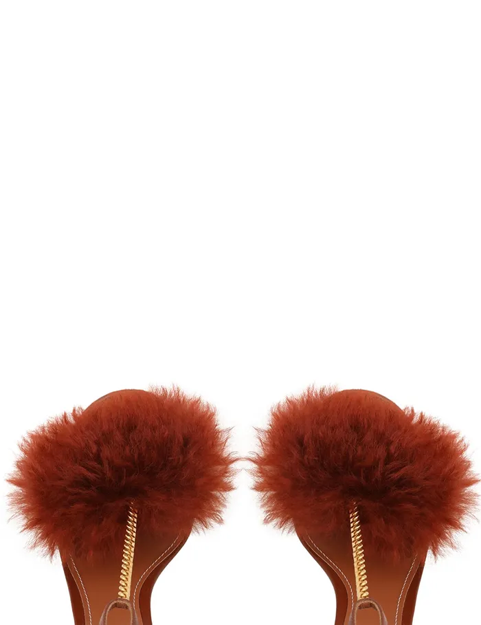 Women Zimmermann Heels Bell Sandal 85 Rust