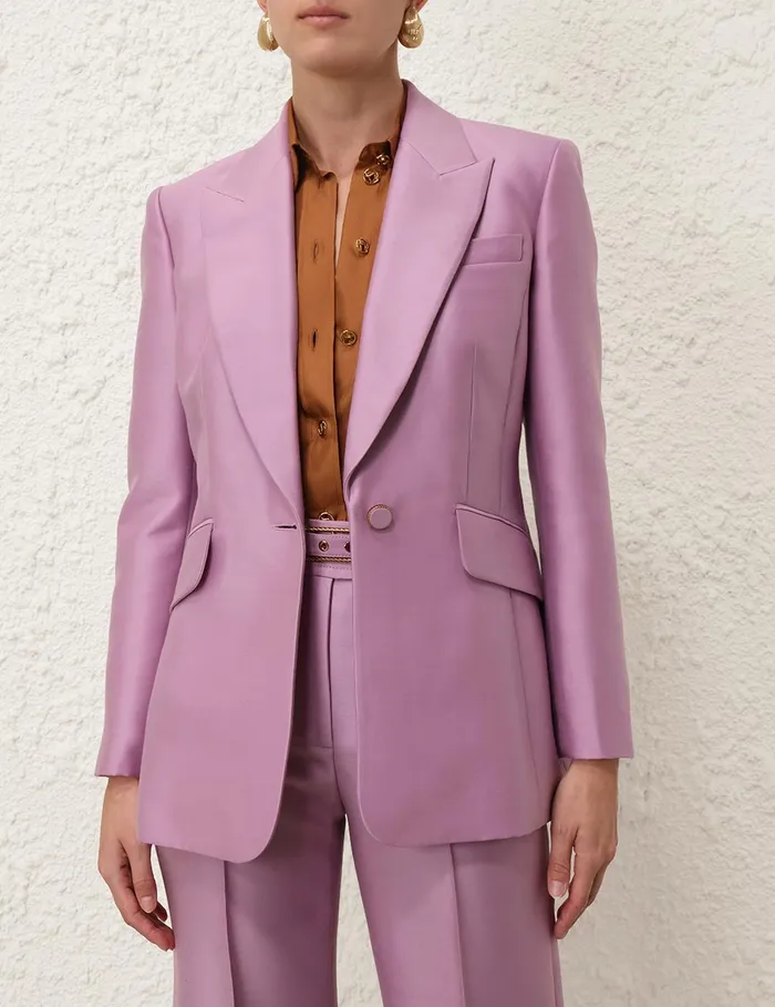 Women Zimmermann Jackets and Coats Illustration Tailored Jacket Lilac