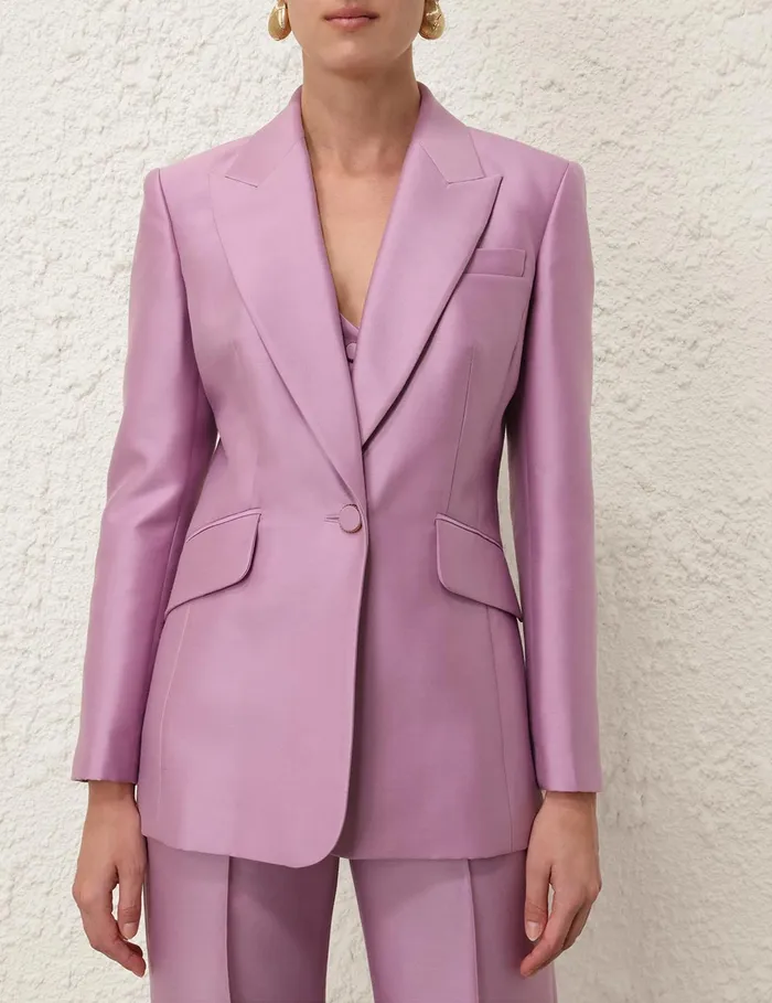 Women Zimmermann Jackets and Coats Illustration Tailored Jacket Lilac