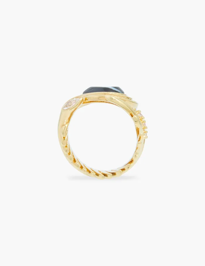 Women Zimmermann Jewellery Muse Ring Goldonyx