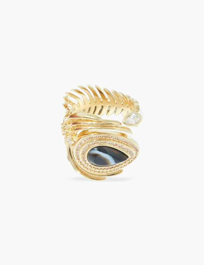 Women Zimmermann Jewellery Muse Ring Goldonyx