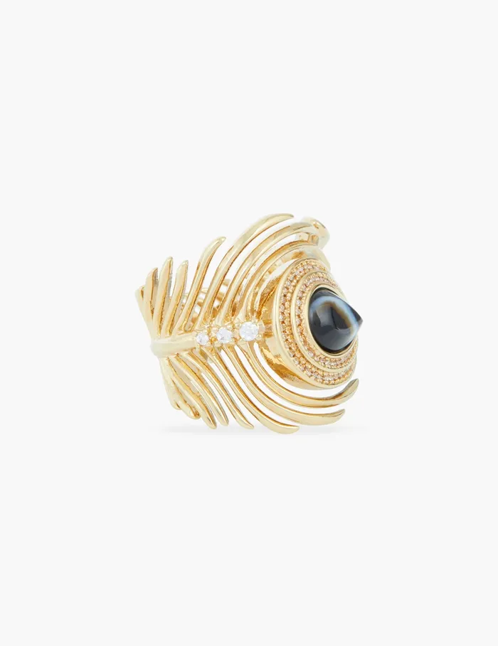 Women Zimmermann Jewellery Muse Ring Goldonyx