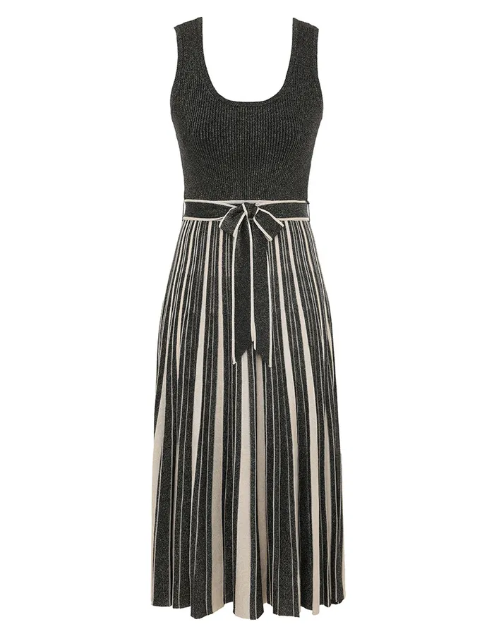 Women Zimmermann Knitwear Illustration Metallic Midi Blackgold