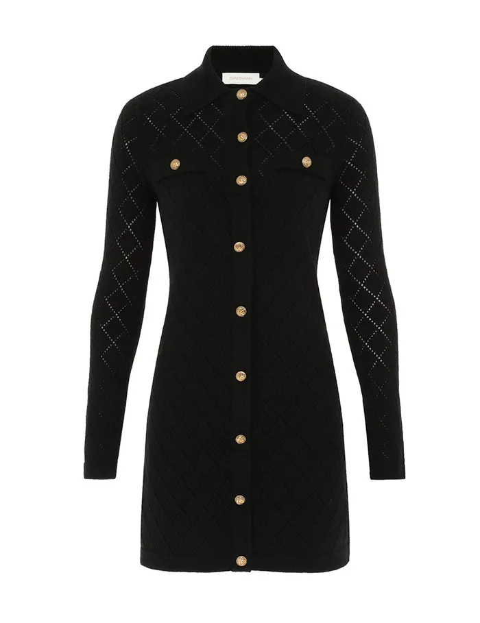 Women Zimmermann Knitwear Illustration Pointelle Mini Black