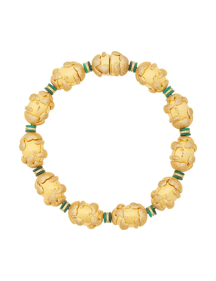 Women Zimmermann Necklaces Midnight Choker Goldmalachite