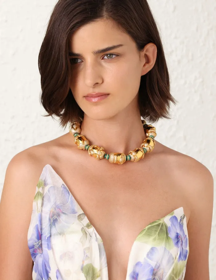 Women Zimmermann Necklaces Midnight Choker Goldmalachite