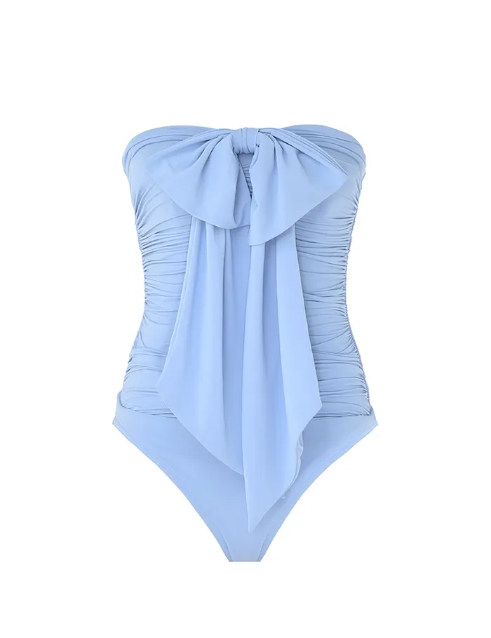 Women Zimmermann One Pieces Acacia Drape Bow 1pc Pale Blue