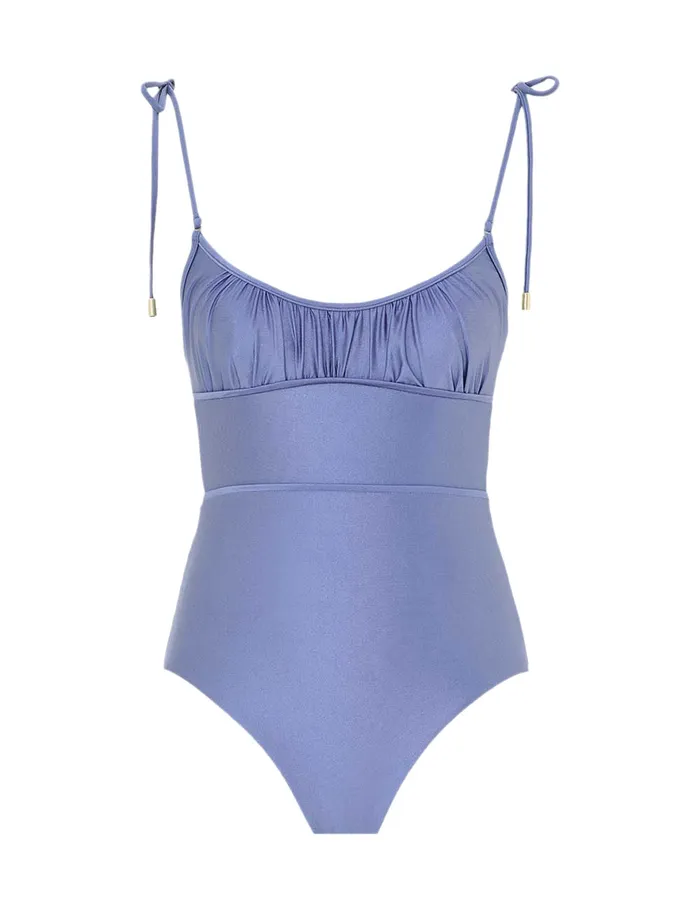 Women Zimmermann One Pieces Golden Gathered Scoop 1pc Dusty Blue