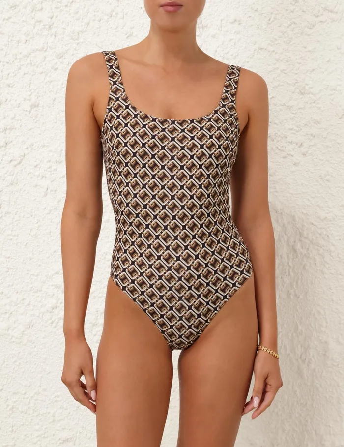 Women Zimmermann One Pieces Separates Scoop 1pc Tan Multi