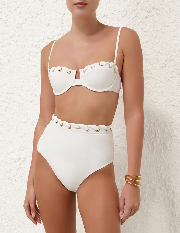 Women Zimmermann Separates Halliday Eyelet Balconette Bra Ivory