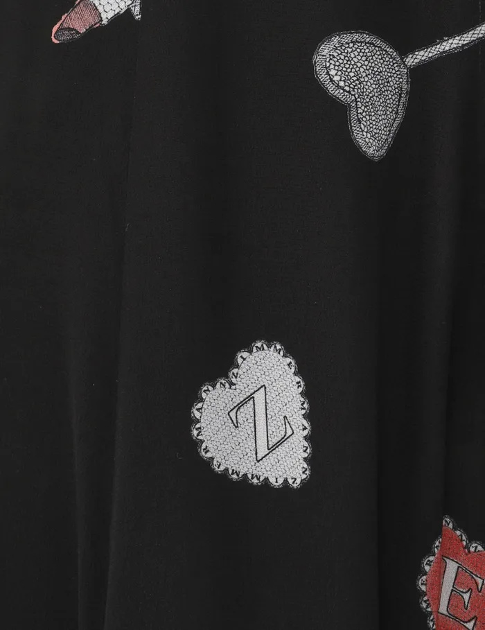 Women Zimmermann Shorts and Pants Crush Flared Culotte Black Love Letters