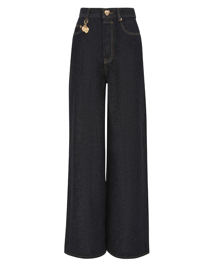 Women Zimmermann Shorts and Pants Crush Straight Jean Night Sky