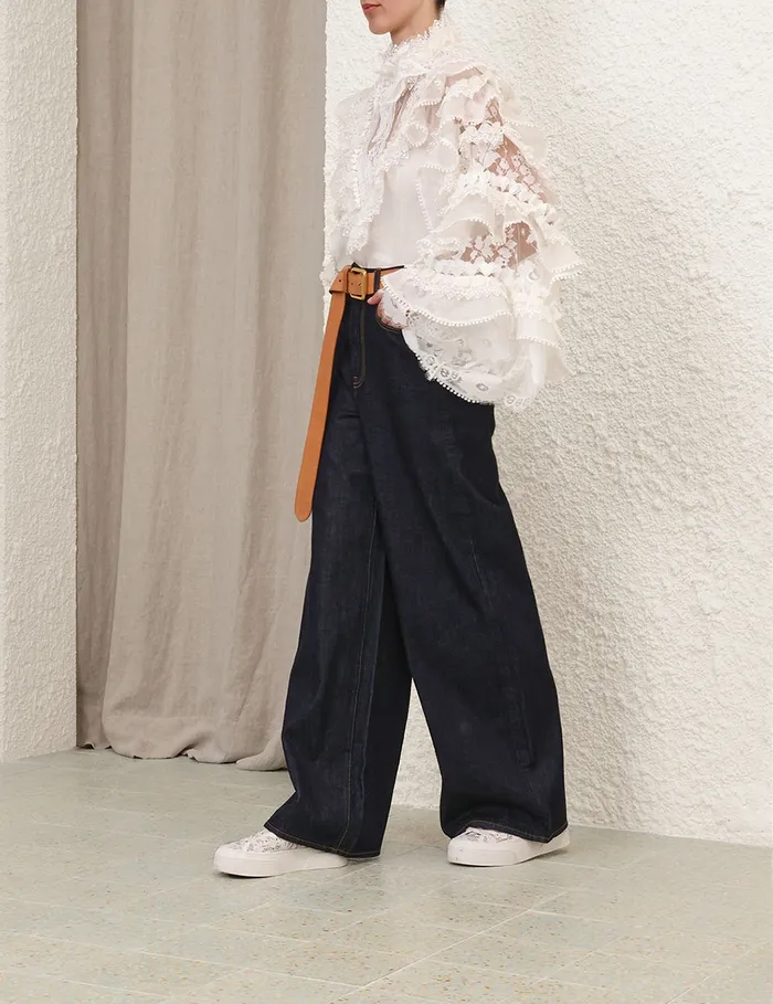 Women Zimmermann Shorts and Pants Crush Straight Jean Night Sky