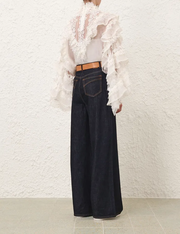 Women Zimmermann Shorts and Pants Crush Straight Jean Night Sky