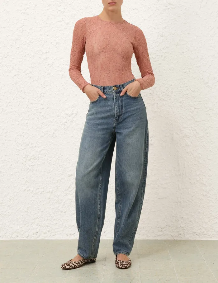 Women Zimmermann Shorts and Pants Illustration Barrel Jean Neptune