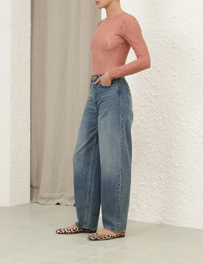 Women Zimmermann Shorts and Pants Illustration Barrel Jean Neptune