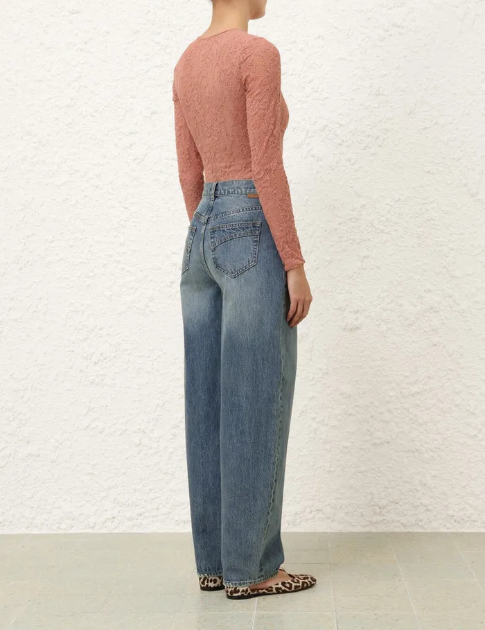 Women Zimmermann Shorts and Pants Illustration Barrel Jean Neptune