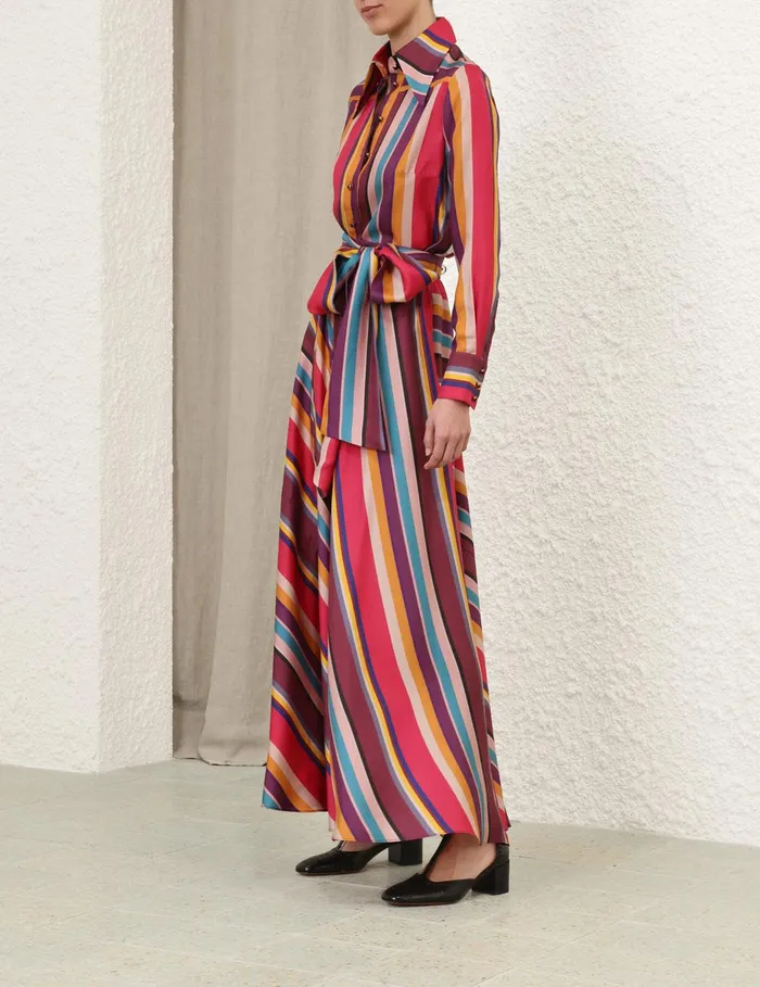 Women Zimmermann Skirts Pavilion Maxi Wrap Skirt Multi Stripe