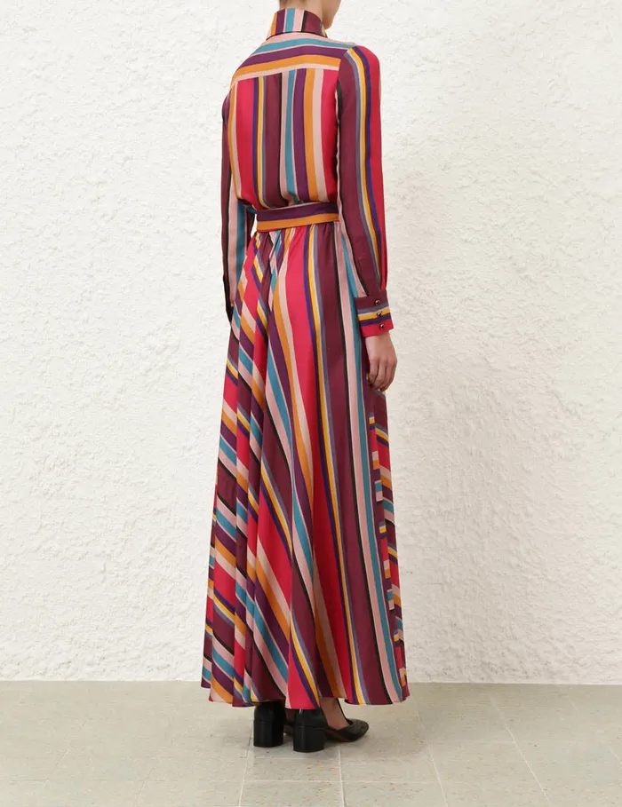Women Zimmermann Skirts Pavilion Maxi Wrap Skirt Multi Stripe